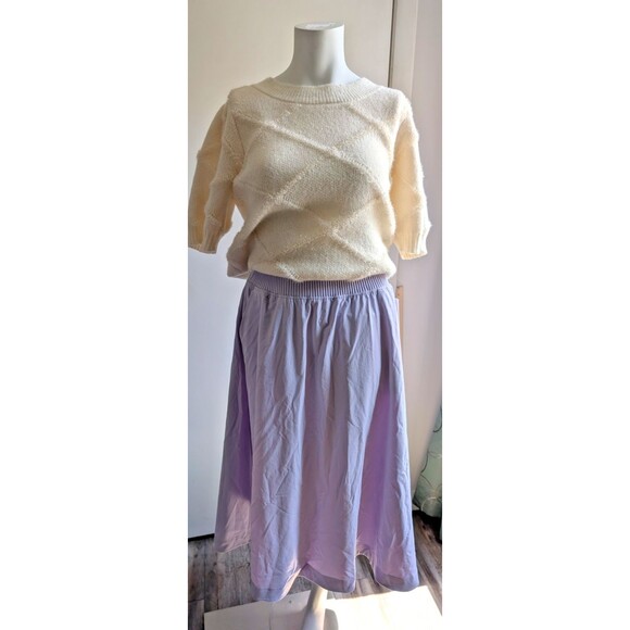NWT $118 Size S Small Lululemon Stretch Woven Ruffle-Waist Midi skirt Lavender - Picture 1 of 3